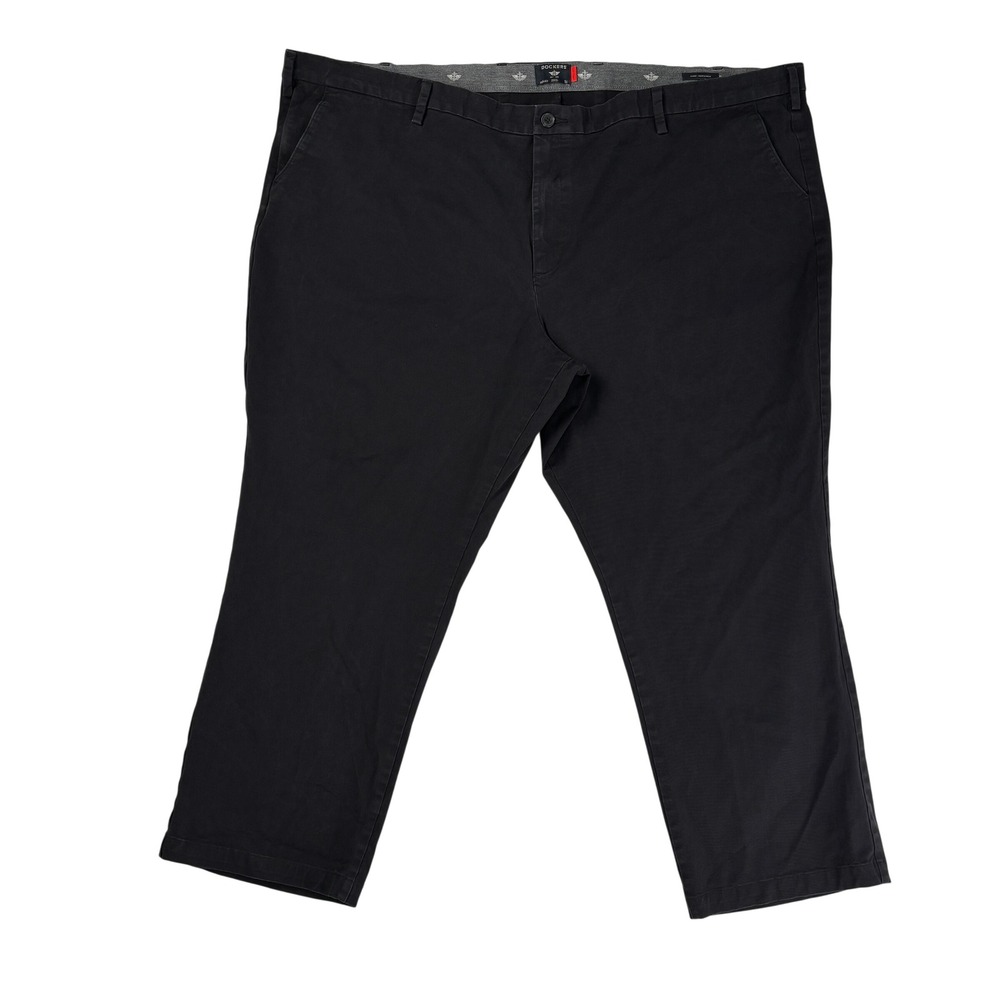 Dockers Classic Fit Stretch‎ Chino Pants Black W54 L30 Comfort Waist